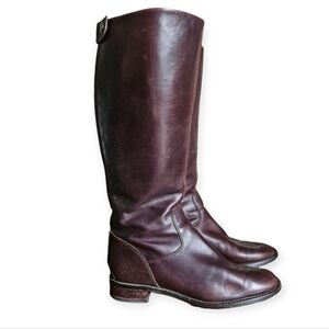 Franco Sarto Scalo Tall Brown Leather Riding Boots Size 7.5